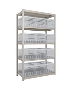 M1.5 type Medium/Light-Duty Boltless Shelving(Weight Capacity:150kg per shelf) with Foldable Container