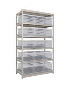 M1.5 type Medium/Light-Duty Boltless Shelving(Weight Capacity:150kg per shelf) with Foldable Container