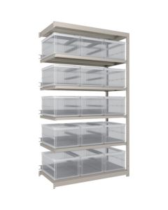 M1.5 type Medium/Light-Duty Boltless Shelving(Weight Capacity:150kg per shelf) with Foldable Container
