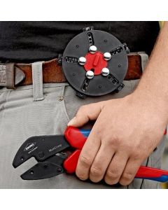 KNIPEX MultiCrimp® คีมย้ำที่มีการส่งผ่านแรงงัด พร้อมด้วยกล่องเปลี่ยน