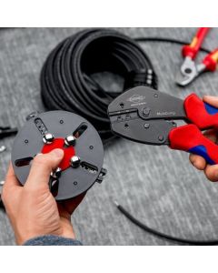KNIPEX MultiCrimp® คีมย้ำที่มีการส่งผ่านแรงงัด พร้อมด้วยกล่องเปลี่ยน