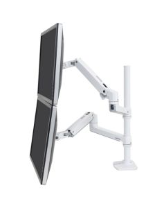 ขาตั้งจอคอม 2 จอ รุ่น LX Stacking Arm Tall Pole White
