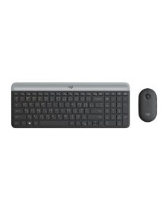 ชุดคีย์บอร์ดและเมาส์ไร้สายแบบบาง MK470 Graphite