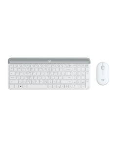 ชุดคีย์บอร์ดและเมาส์ไร้สายแบบบาง MK470 Off White