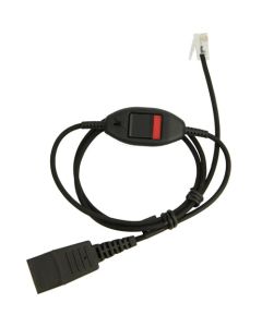 Jabra QD Mute Cable - Straight 0.8m, QD to Mod 4/4