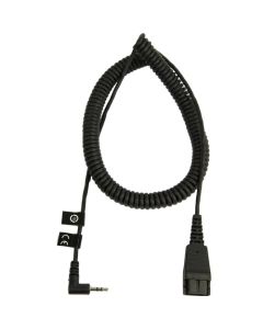 Jabra Cord 2m coiled w 2.5mm plug - QD cord for Panasonic
