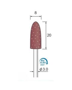 Super Abrasive Rubber for Grinding #120 φ8×20×φ3.0