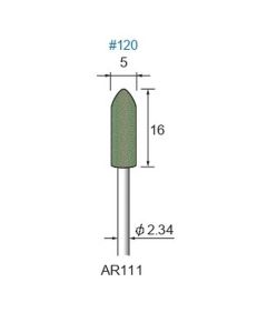 Abrasive Rubber #120 φ5×16×φ2.34