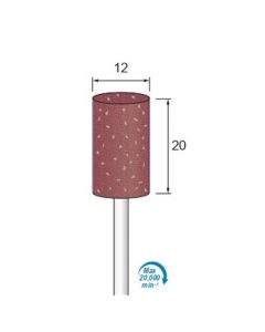 Super Abrasive Rubber for Grinding #220 φ12×20×φ3.0