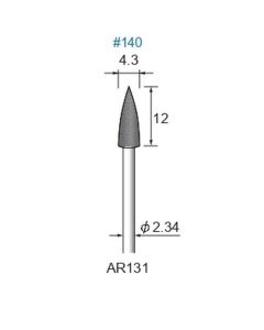 Abrasive Rubber #140 φ4.3×12×φ2.34