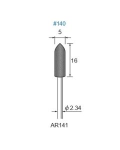 Abrasive Rubber #140 φ5×16×φ2.34
