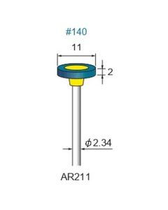 Diamond Abrasive Rubber #140 φ11×2×φ2.34