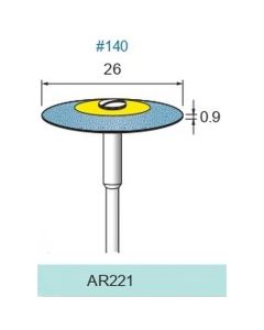 Diamond Abrasive Rubber #140 φ26×0.9×φ2.34