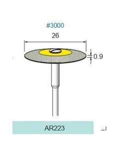 Diamond Abrasive Rubber #3000 φ26×0.9×φ2.34