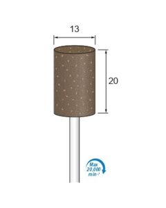 Abrasive Rubber for Grinding #320 φ13×20×φ3.0