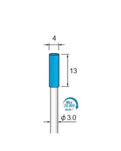 Abrasive Rubber for Polishing #220 φ4×13×φ3.0