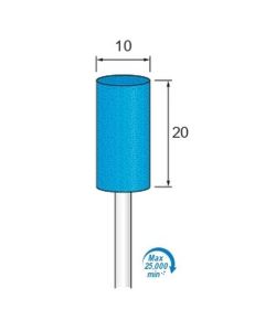 Abrasive Rubber for Polishing #220 φ10×20×φ3.0