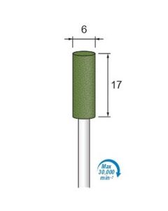 Abrasive Rubber for Grinding (GC) #220 φ6×17×φ3.0