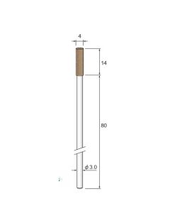Long Shaft Abrasive Rubber #180 φ4×14×φ3.0