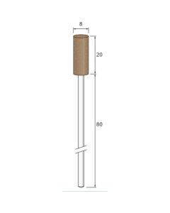 Long Shaft Abrasive Rubber #120 φ8×20×φ3.0