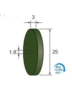 Abrasive Rubber Wheel for Grinding #80 φ25×3