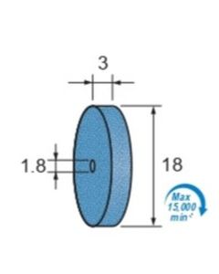 Abrasive Rubber Wheel for Polishing #1000 φ18×3