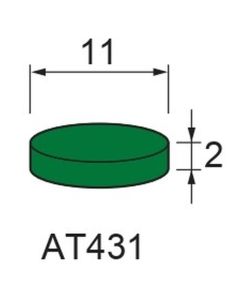 Green Felt Discs φ11×2