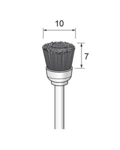 Diamond Nylon Abrasive Cup Brush #800 φ10×7×φ3.0