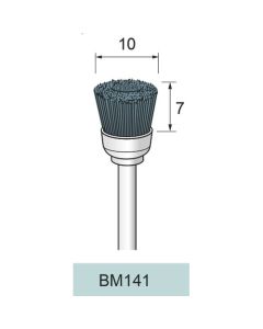 SiC Nylon Abrasive Cup Brush #180 φ10×7×φ3.0
