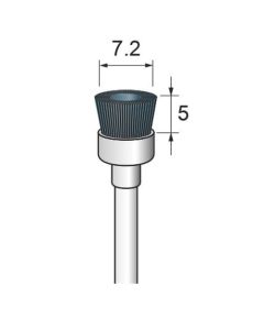 SiC Nylon Abrasive Cup Brush #220 φ7.2×5×φ3.0