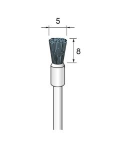 SiC Nylon Abrasive End Brush #220 φ5×8×φ3.0