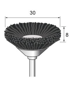 SiC Nylon Abrasive Bevel Brush #320 φ30×8×φ3.0