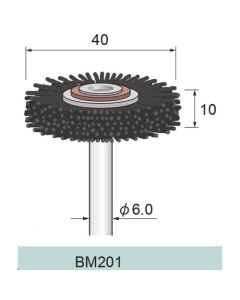 SiC Nylon Abrasive Wheel Brush #80 φ40×10×φ6.0