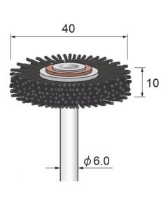 SiC Nylon Abrasive Wheel Brush #120 φ40×10×φ6.0