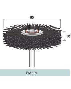SiC Nylon Abrasive Wheel Brush #80 φ65×10×φ6.0