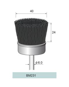 SiC Nylon Abrasive Cup Brush #80 φ40×24×φ6.0