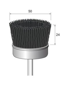 SiC Nylon Abrasive Cup Brush #120 φ50×24×φ6.0