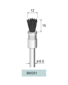 SiC Nylon Abrasive End Brush #80 φ12×15×φ6.0