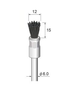 SiC Nylon Abrasive End Brush #120 φ12×15×φ6.0