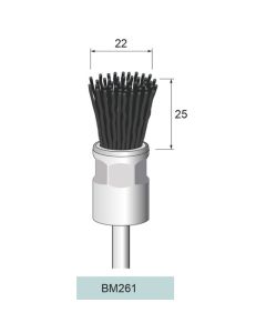 SiC Nylon Abrasive End Brush #80 φ22×25×φ6.0