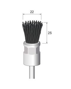 SiC Nylon Abrasive End Brush #240 φ22×25×φ6.0