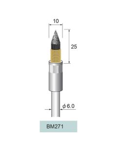 SiC Nylon Abrasive Cone Brush #80 φ10×25×φ6.0