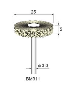 Tampico Fiber Wheel Brush φ25×5×φ3.0