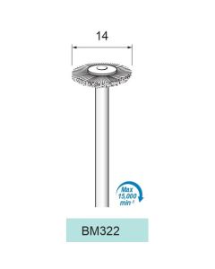 White Bristle Wheel Brush φ14×φ2.34
