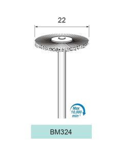 White Bristle Wheel Brush φ22×φ2.34