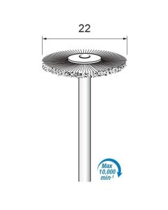 White Bristle Wheel Brush φ22×φ3.0