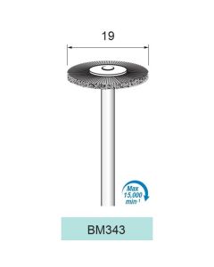 Black Bristle Wheel Brush φ19×φ2.34