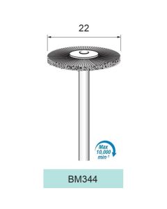 Black Bristle Wheel Brush φ22×φ2.34