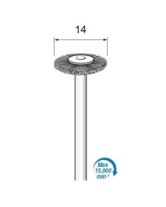 Black Bristle Wheel Brush φ14×φ3.0