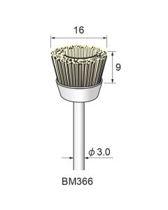 Tampico Fiber Cup Brush φ16×9×φ3.0